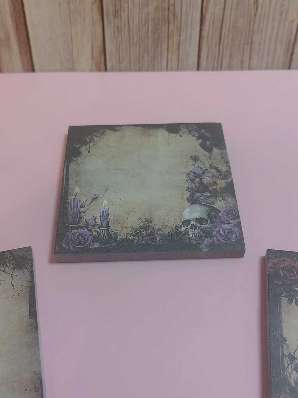 3 Gothic Skull Note Pads Set